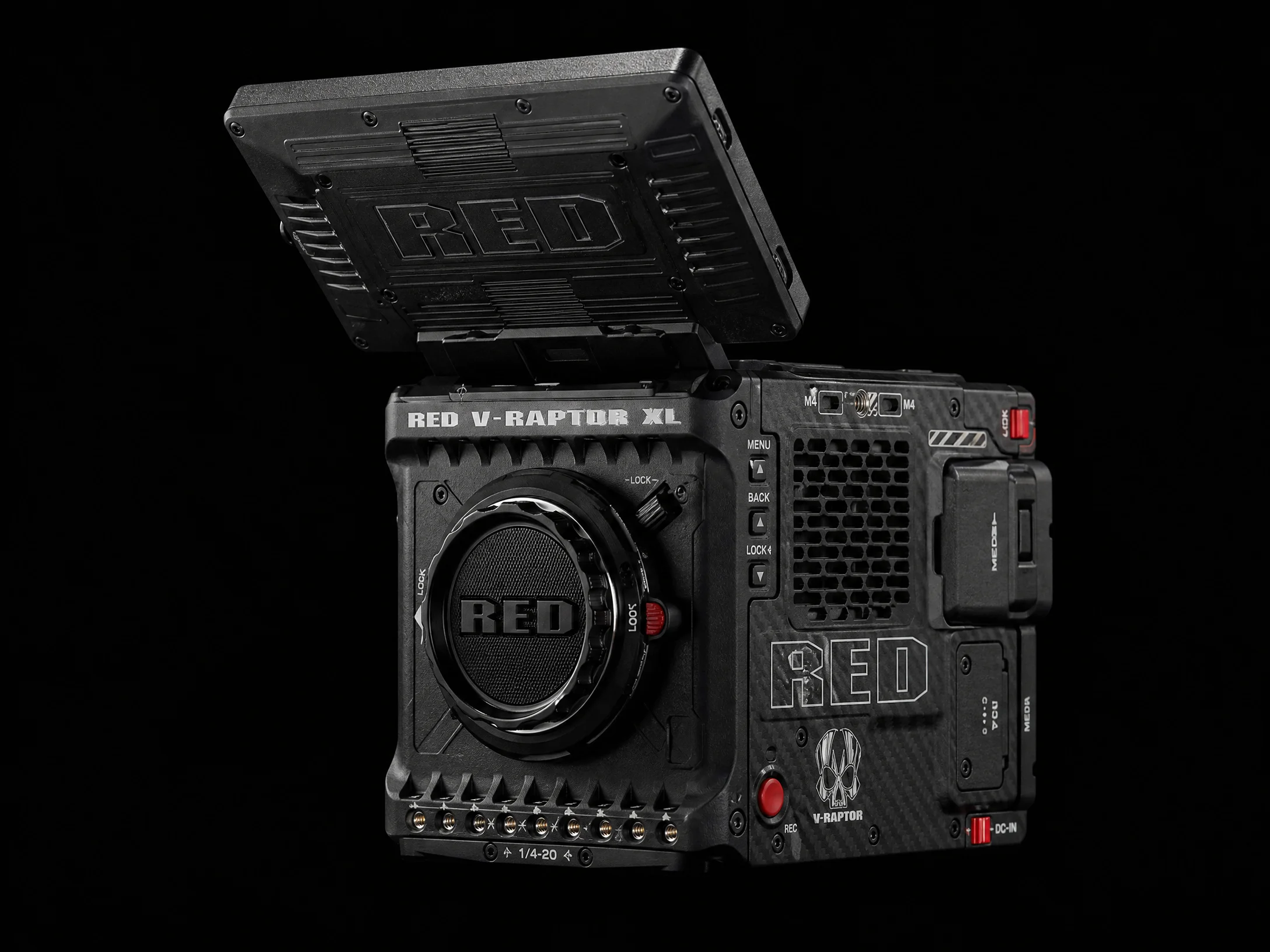 RED V-RAPTOR XL摄影机侧面展示